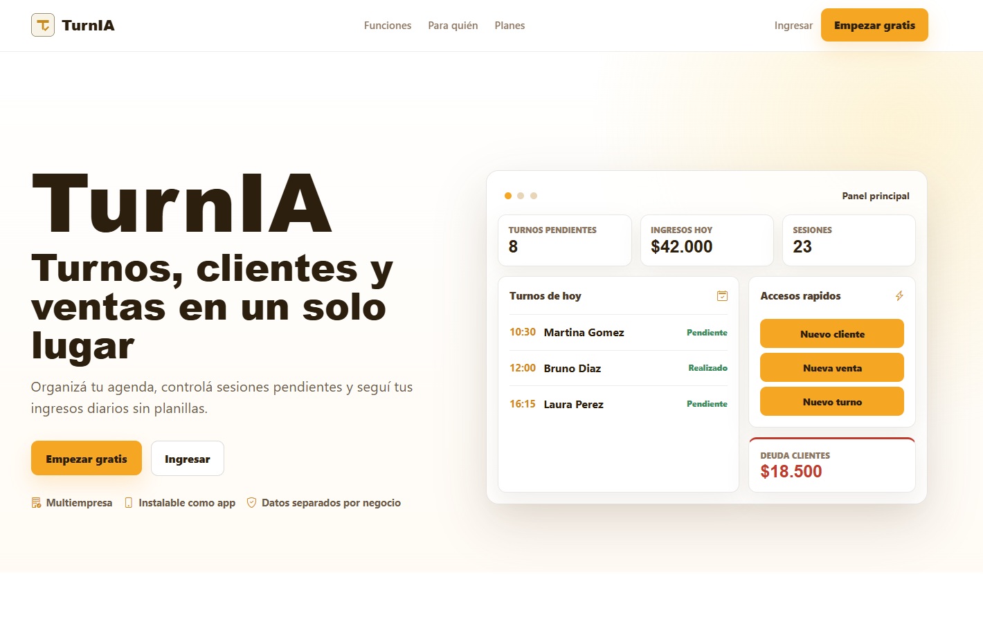 Turn-IA UI Mockup